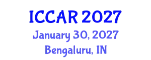 International Conference on Control, Automation and Robotics (ICCAR) January 30, 2027 - Bengaluru, India