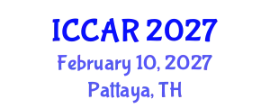 International Conference on Control, Automation and Robotics (ICCAR) February 10, 2027 - Pattaya, Thailand