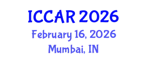 International Conference on Control, Automation and Robotics (ICCAR) February 16, 2026 - Mumbai, India