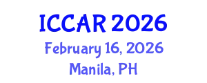 International Conference on Control, Automation and Robotics (ICCAR) February 16, 2026 - Manila, Philippines