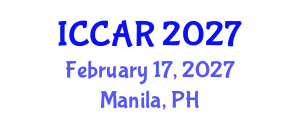 International Conference on Control, Automation and Robotics (ICCAR) February 17, 2027 - Manila, Philippines