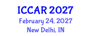 International Conference on Control, Automation and Robotics (ICCAR) February 24, 2027 - New Delhi, India