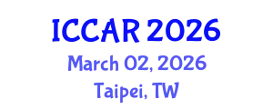 International Conference on Control, Automation and Robotics (ICCAR) March 02, 2026 - Taipei, Taiwan