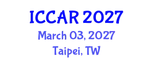 International Conference on Control, Automation and Robotics (ICCAR) March 03, 2027 - Taipei, Taiwan