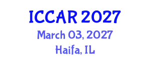 International Conference on Control, Automation and Robotics (ICCAR) March 03, 2027 - Haifa, Israel