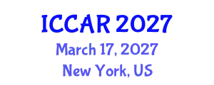International Conference on Control, Automation and Robotics (ICCAR) March 17, 2027 - New York, United States