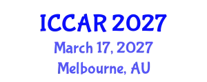 International Conference on Control, Automation and Robotics (ICCAR) March 17, 2027 - Melbourne, Australia