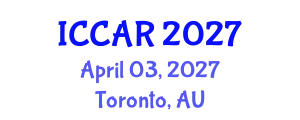 International Conference on Control, Automation and Robotics (ICCAR) April 03, 2027 - Toronto, Australia