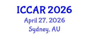 International Conference on Control, Automation and Robotics (ICCAR) April 27, 2026 - Sydney, Australia