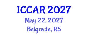 International Conference on Control, Automation and Robotics (ICCAR) May 22, 2027 - Belgrade, Serbia