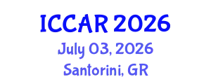 International Conference on Control, Automation and Robotics (ICCAR) July 03, 2026 - Santorini, Greece