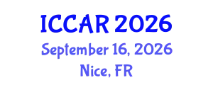 International Conference on Control, Automation and Robotics (ICCAR) September 16, 2026 - Nice, France