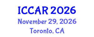 International Conference on Control, Automation and Robotics (ICCAR) November 29, 2026 - Toronto, Canada