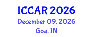 International Conference on Control, Automation and Robotics (ICCAR) December 09, 2026 - Goa, India