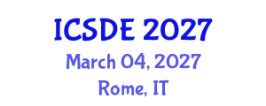 International Conference on Software and Data Engineering (ICSDE) March 04, 2027 - Rome, Italy