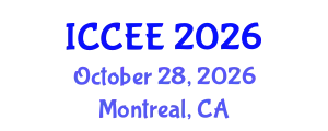 International Conference on Computer and Electrical Engineering (ICCEE) October 28, 2026 - Montreal, Canada