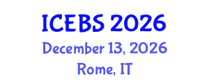 International Conference on Education and Behavioral Sciences (ICEBS) December 13, 2026 - Rome, Italy