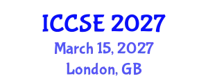 International Conference on Computer and Software Engineering (ICCSE) March 15, 2027 - London, United Kingdom