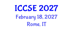 International Conference on Computer and Software Engineering (ICCSE) February 18, 2027 - Rome, Italy