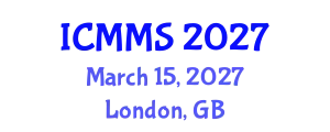 International Conference on Mathematics and Mathematical Sciences (ICMMS) March 15, 2027 - London, United Kingdom