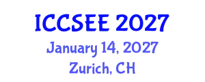 International Conference on Civil, Structural and Environmental Engineering (ICCSEE) January 14, 2027 - Zurich, Switzerland