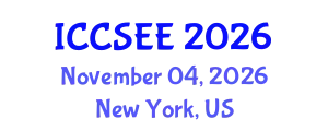 International Conference on Civil, Structural and Environmental Engineering (ICCSEE) November 04, 2026 - New York, United States