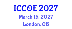 International Conference on Coastal and Ocean Engineering (ICCOE) March 15, 2027 - London, United Kingdom