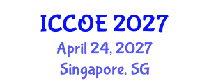 International Conference on Coastal and Ocean Engineering (ICCOE) April 24, 2027 - Singapore, Singapore
