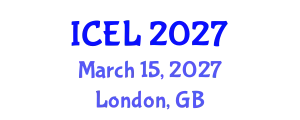 International Conference on e-Learning (ICEL) March 15, 2027 - London, United Kingdom