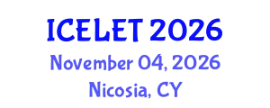 International Conference on e-Learning and e-Teaching (ICELET) November 04, 2026 - Nicosia, Cyprus