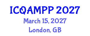 International Conference on Quantum, Atomic, Molecular and Plasma Physics (ICQAMPP) March 15, 2027 - London, United Kingdom