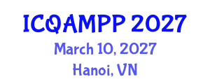 International Conference on Quantum, Atomic, Molecular and Plasma Physics (ICQAMPP) March 10, 2027 - Hanoi, Vietnam
