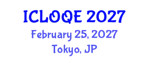 International Conference on Lasers, Optics, and Quantum Electronics (ICLOQE) February 25, 2027 - Tokyo, Japan