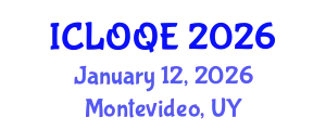 International Conference on Lasers, Optics, and Quantum Electronics (ICLOQE) January 12, 2026 - Montevideo, Uruguay