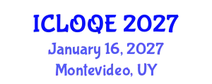 International Conference on Lasers, Optics, and Quantum Electronics (ICLOQE) January 16, 2027 - Montevideo, Uruguay