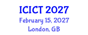 International Conference on Information and Computer Technology (ICICT) February 15, 2027 - London, United Kingdom