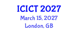 International Conference on Information and Computer Technology (ICICT) March 15, 2027 - London, United Kingdom
