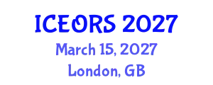 International Conference on Econometrics, Operations Research and Statistics (ICEORS) March 15, 2027 - London, United Kingdom