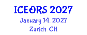 International Conference on Econometrics, Operations Research and Statistics (ICEORS) January 14, 2027 - Zurich, Switzerland