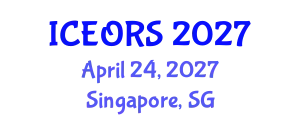 International Conference on Econometrics, Operations Research and Statistics (ICEORS) April 24, 2027 - Singapore, Singapore