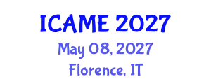 International Conference on Automotive and Mechanical Engineering (ICAME) May 08, 2027 - Florence, Italy