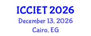 International Conference on Computer, Information and Education Technology (ICCIET) December 13, 2026 - Cairo, Egypt