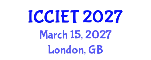 International Conference on Computer, Information and Education Technology (ICCIET) March 15, 2027 - London, United Kingdom