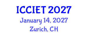International Conference on Computer, Information and Education Technology (ICCIET) January 14, 2027 - Zurich, Switzerland