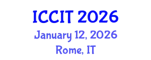 International Conference on Computing and Information Technology (ICCIT) January 12, 2026 - Rome, Italy