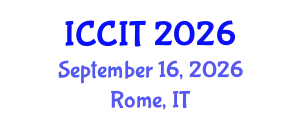 International Conference on Computing and Information Technology (ICCIT) September 16, 2026 - Rome, Italy