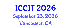 International Conference on Computing and Information Technology (ICCIT) September 23, 2026 - Vancouver, Canada