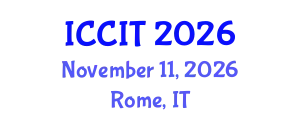 International Conference on Computing and Information Technology (ICCIT) November 11, 2026 - Rome, Italy