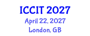 International Conference on Computing and Information Technology (ICCIT) April 22, 2027 - London, United Kingdom