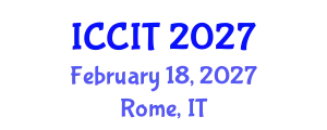 International Conference on Computing and Information Technology (ICCIT) February 18, 2027 - Rome, Italy